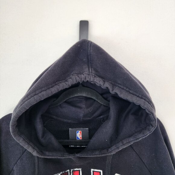 NBA Chicago Bulls Black Hooded Sweatshirt Cropped Hoodie Women's M - Picture 3 of 6